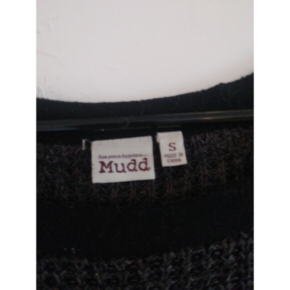 Mudd Sweater Black/Gray Long Sleeve Womens Size Small 100% Cotton - Picture 2 of 7